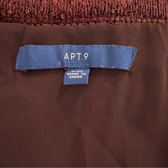 APT 9 women Burgundy long sleeve sweater /size XXL - Picture 5 of 7